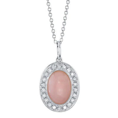 elegant marquise diamond ring Pink Opal Pendant
