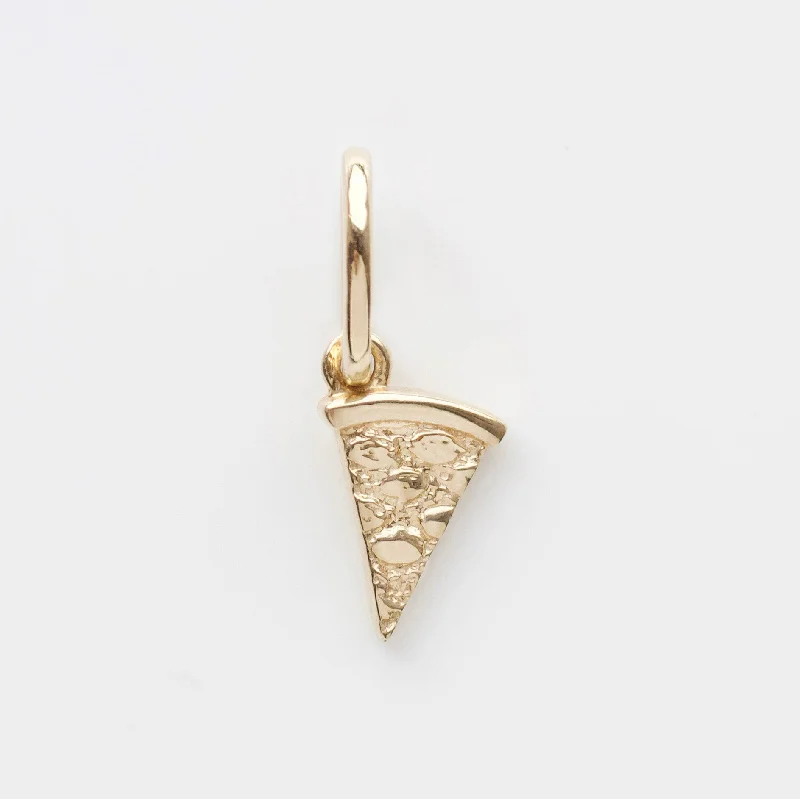 personalized gold bar necklace Pizza Charm