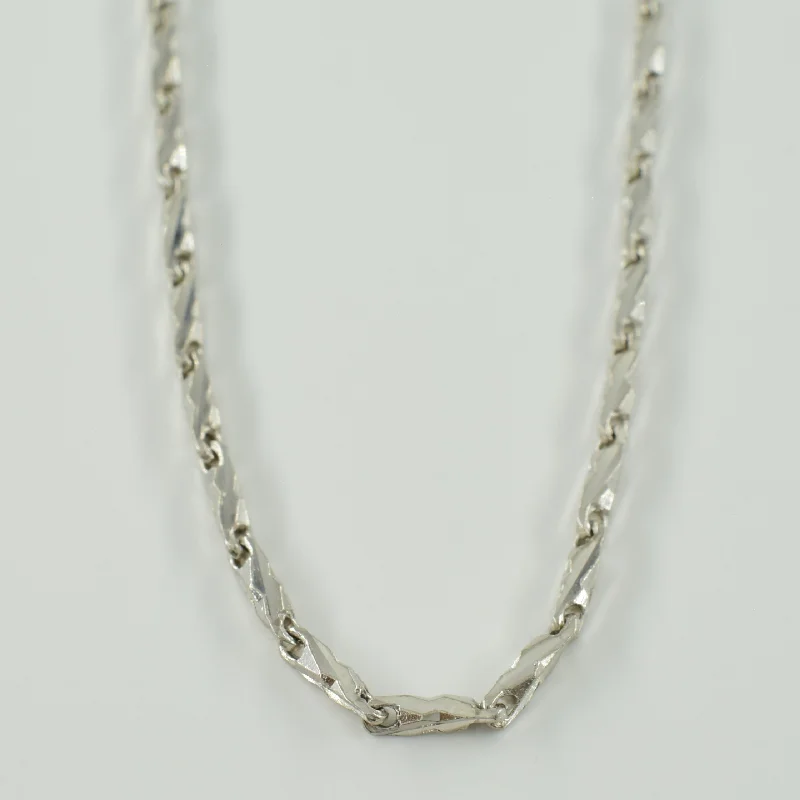 bold statement cuff bracelet Platinum Bar Link Chain | 22" |