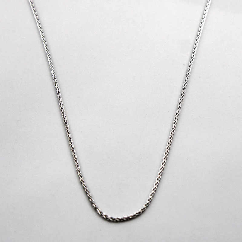 delicate gold band ring Platinum Wheat Chain | 16"|