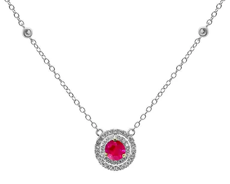 14k gold nose ring hoop Ruby and Diamond Necklace Regard Jewelry Austin, Texas