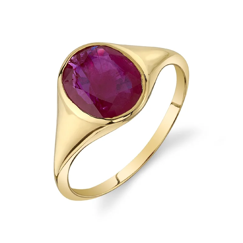 RUBY FRIDA BIRTHSTONE RING