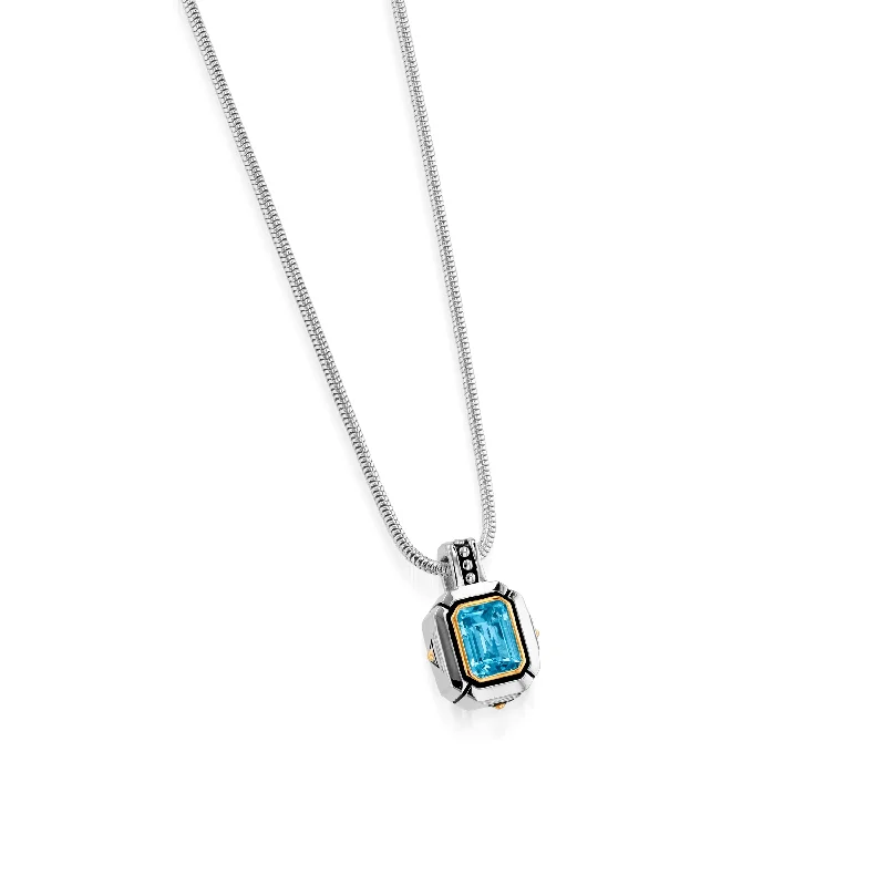minimalist infinity ring Sahara Small Gemstone Pendant Necklace