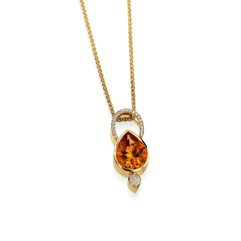 real diamond eternity band Signature Citrine and Diamond Pendant Necklace