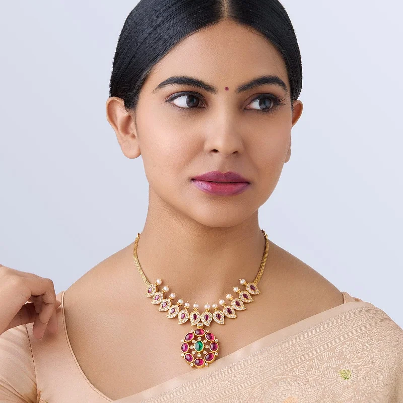 chunky chain necklace trendy Silver Temple Necklace 161626