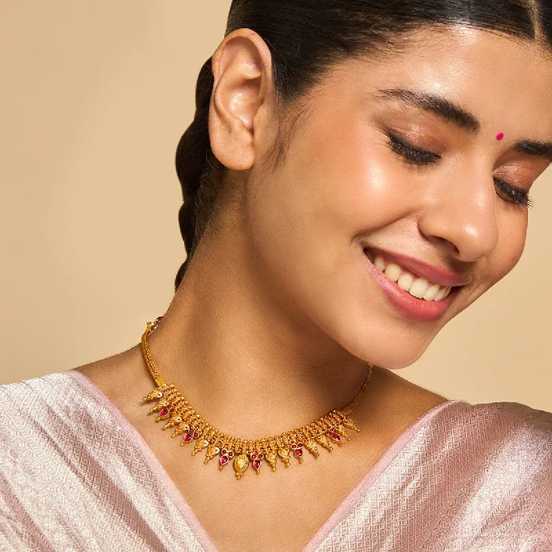 unique diamond stud earrings Silver Temple Necklace 172428