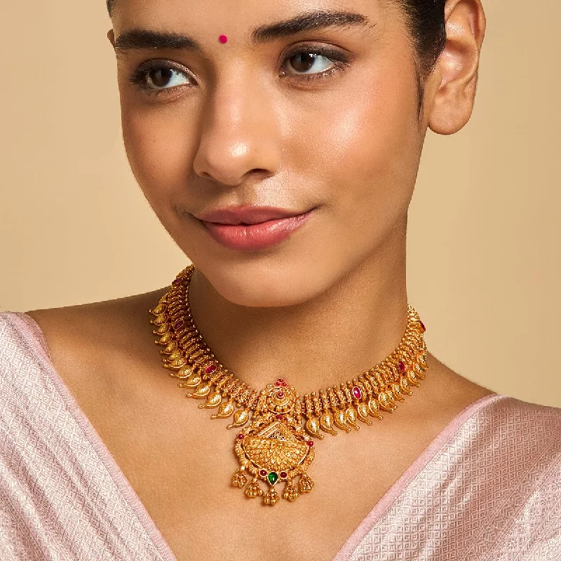 minimalist threader earrings gold Silver Temple Necklace 174304