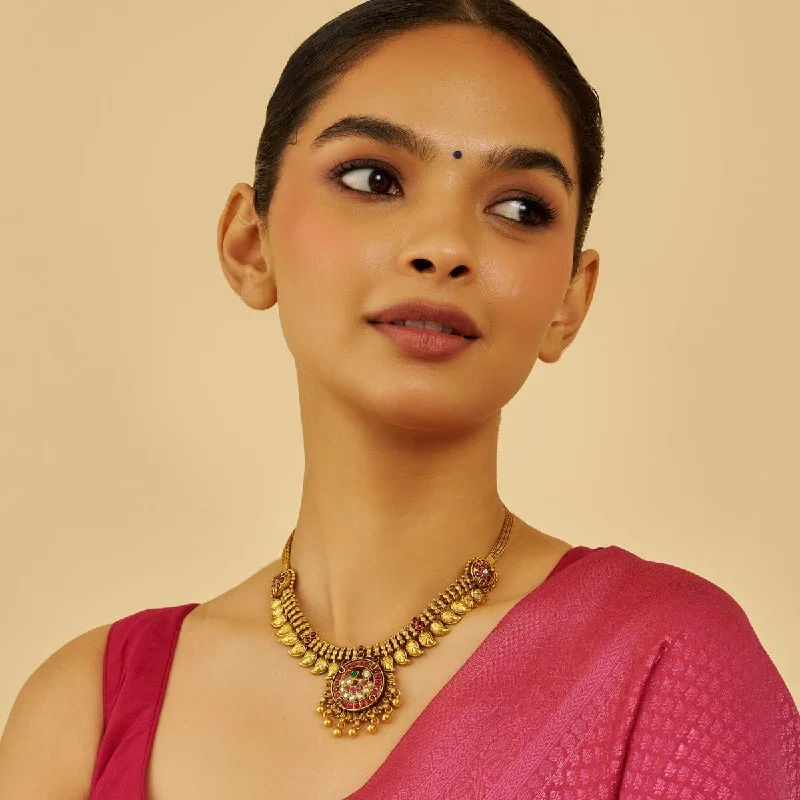 unique gemstone cocktail ring Silver Temple Necklace 174313
