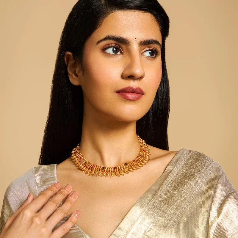 minimalist pearl pendant necklace Silver Temple Necklace 174321
