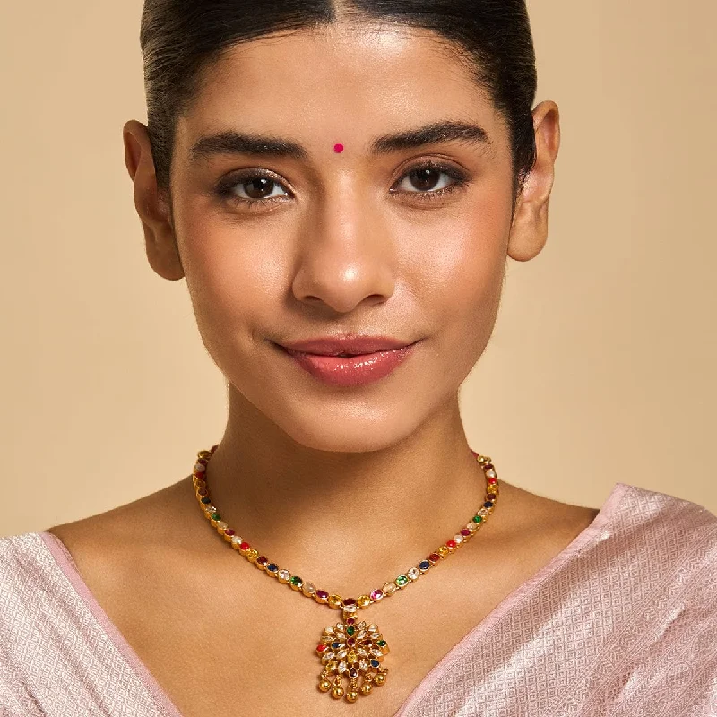 boho gold leaf ring Silver Temple Necklace 176443