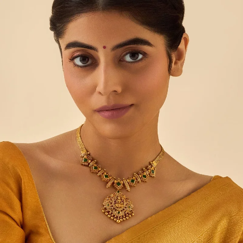 pearl and gold chain earrings Silver Temple Necklace 177167