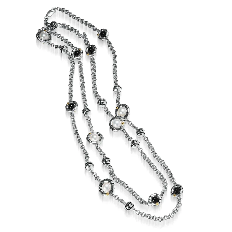 gold choker necklace simple Solar Eclipse Chain Pearl Necklace