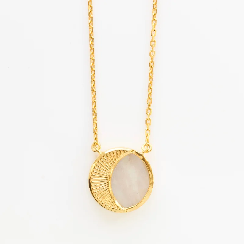 tiny gold huggie hoops Solar Eclipse Necklace