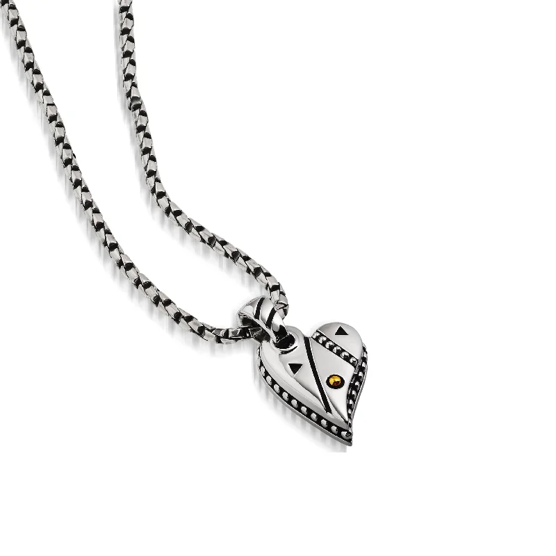 aquamarine birthstone necklace March Solar Heart Pendant Necklace