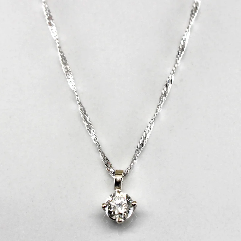rose quartz bracelet healing Solitaire Diamond Pendant Necklace | 0.29ct | 17"|