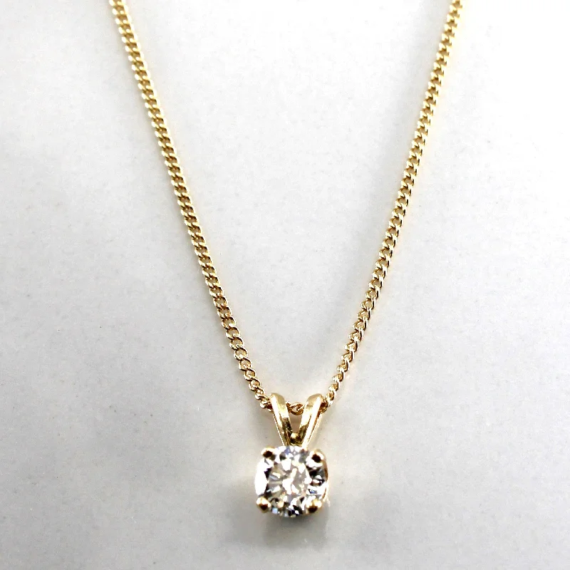 gold bar earrings minimalist Solitaire Diamond Pendant Necklace | 0.32ct | 16"|
