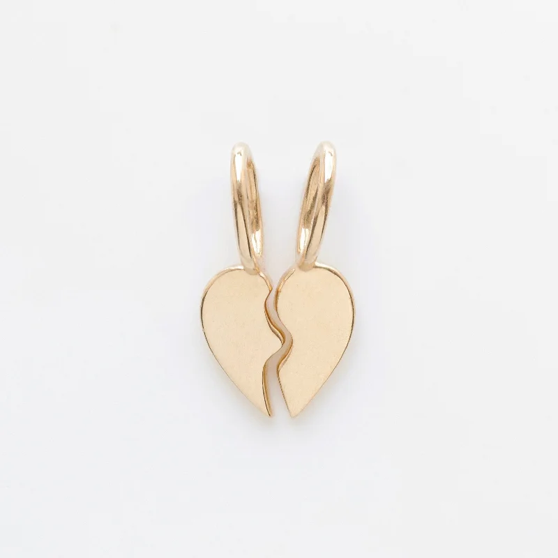 unique diamond stud earrings Soulmates Heart Charm