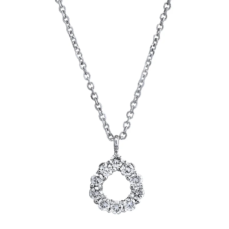dainty sapphire gemstone bracelet Spark Diamond Tear Drop Necklace 18KW