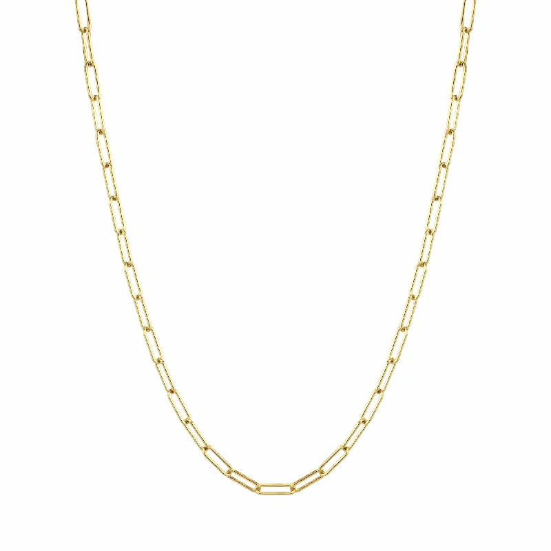 gold and turquoise statement ring STAPLE CHAIN NECKLACE