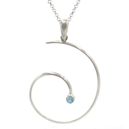 statement gemstone necklace handmade Swirly Necklace