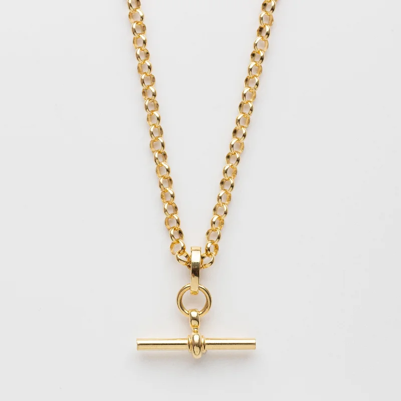 real smoky quartz pendant T Bar Chain Necklace