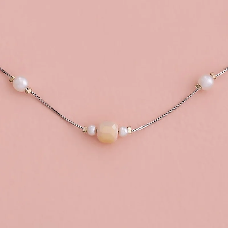 rose gold bezel ring Trendy Necklace 162823