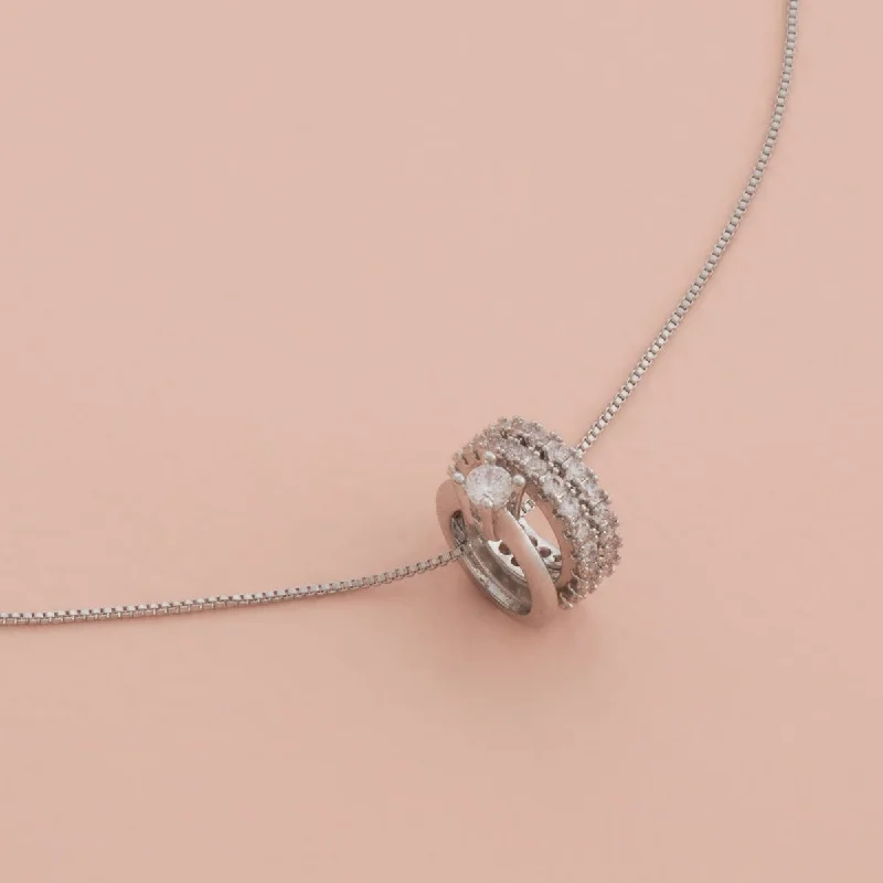 minimal gold ring stack Trendy Necklace 164837