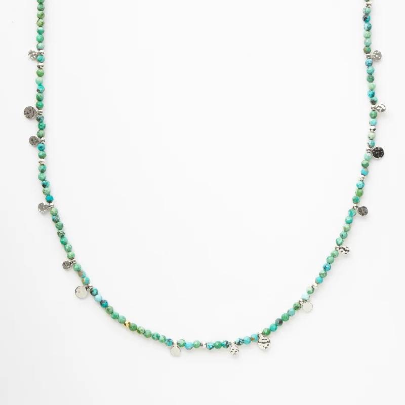 braided gold chain bracelet Turquoise Coin Necklace