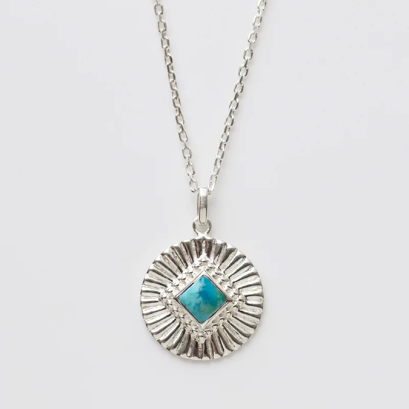 oval cut engagement ring platinum Turquoise Sunray Coin Necklace