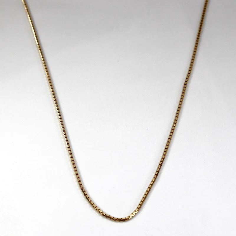 chunky statement cuff bracelet Yellow Gold Box Chain | 16"|