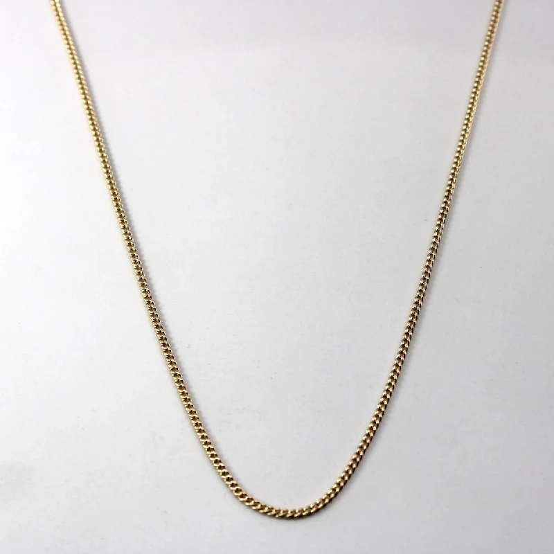 handmade wooden bead necklace 10k Yellow Gold Cable Chain | 20"|