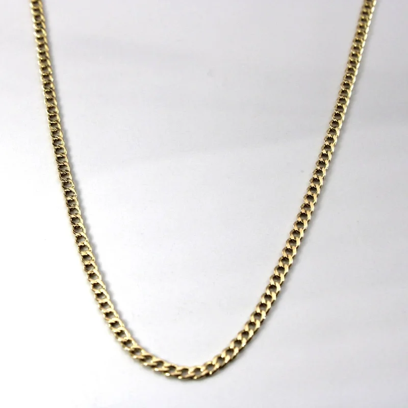real zircon gemstone bracelet 10k Yellow Gold Cable Chain Necklace | 23"|