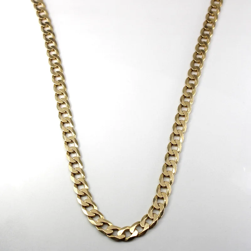 silver dragon claw ring Yellow Gold Curb Link Chain | 24"|