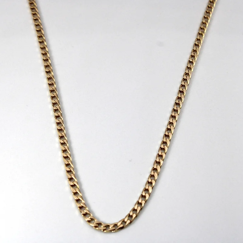 rose gold snake chain bracelet 10k Yellow Gold Curb Link Chain | 21"|