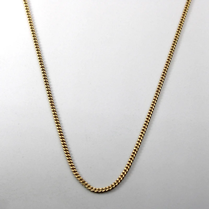 silver wedding band with engraving 14k Yellow Gold Curb Link Chain | 26"|