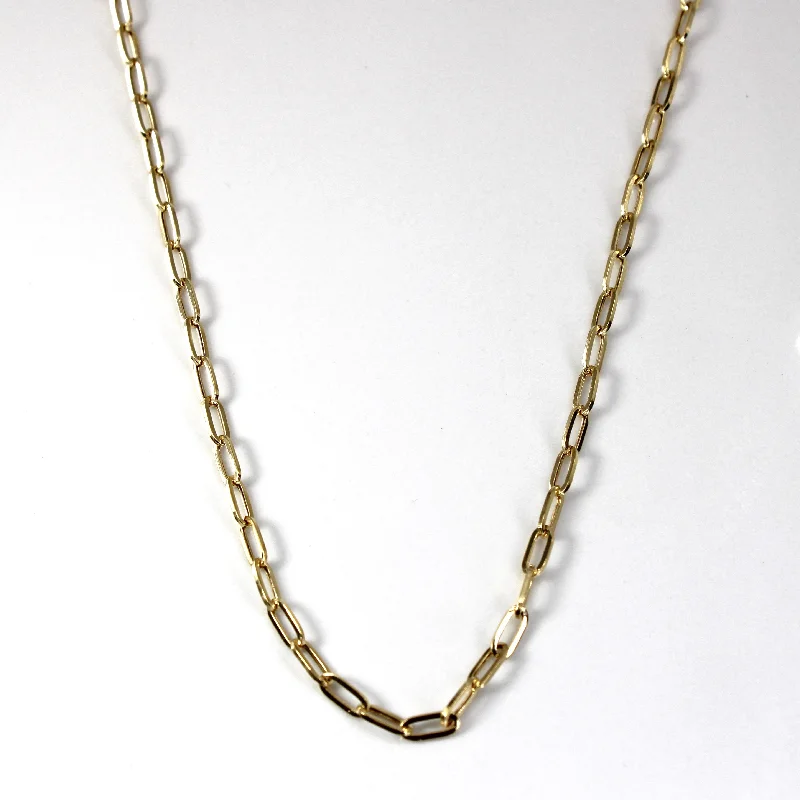 handmade gemstone anklet boho 18K Yellow Gold Elongated Rolo Chain | 16"|