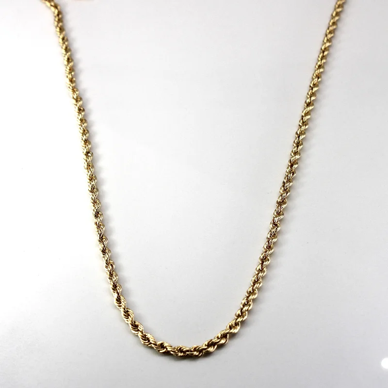 custom engraved wedding band Yellow Gold Long Rope Chain | 30"|