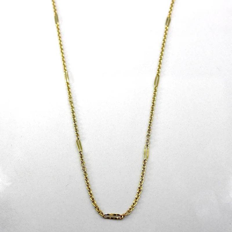 rose gold feather earrings Yellow Gold Rolo Chain | 13"|