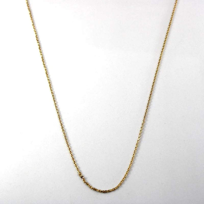 rose gold initial pendant necklace Yellow Gold Rolo Chain Necklace | 17"|