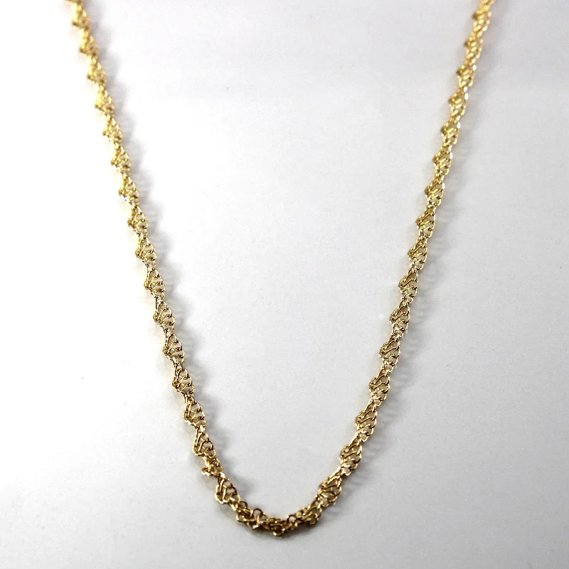 layered pearl choker necklace 10k Yellow Gold Singapore Chain | 20"|