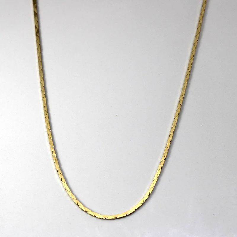 thin gold wedding band women 10k Yellow Gold Snake Chain | 18"|