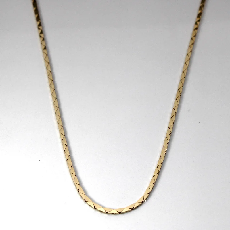 sterling silver infinity loop ring 10k Yellow Gold Snake Chain | 24"|
