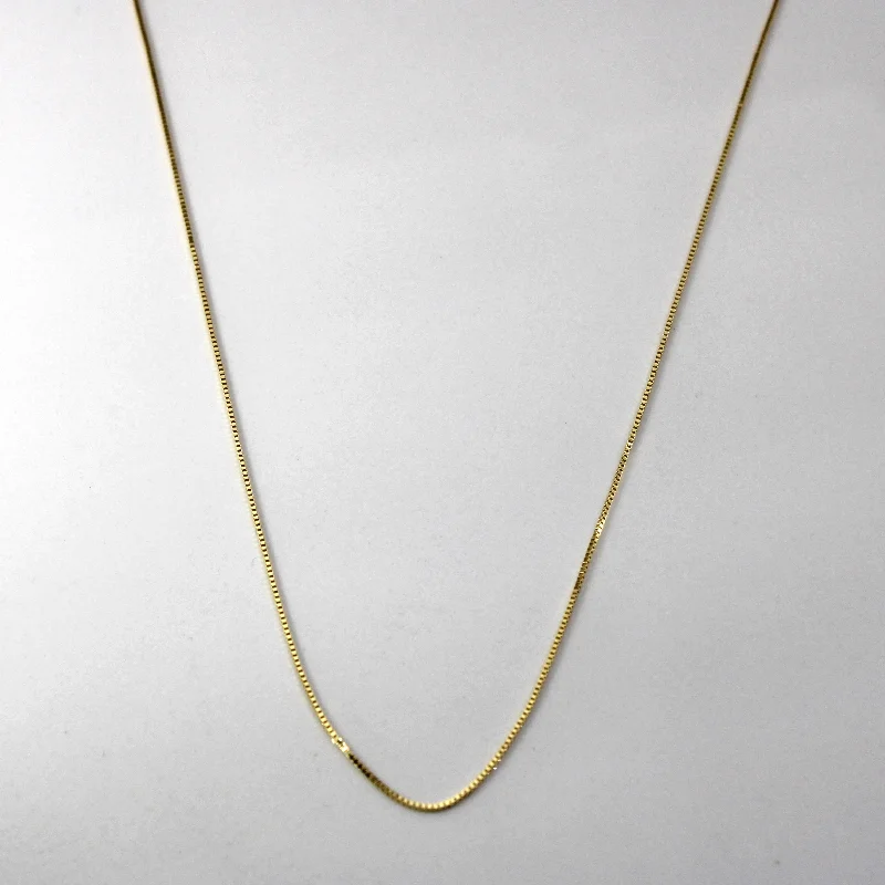 black stainless steel signet ring 14k Yellow Gold Thin Box Chain | 18"|