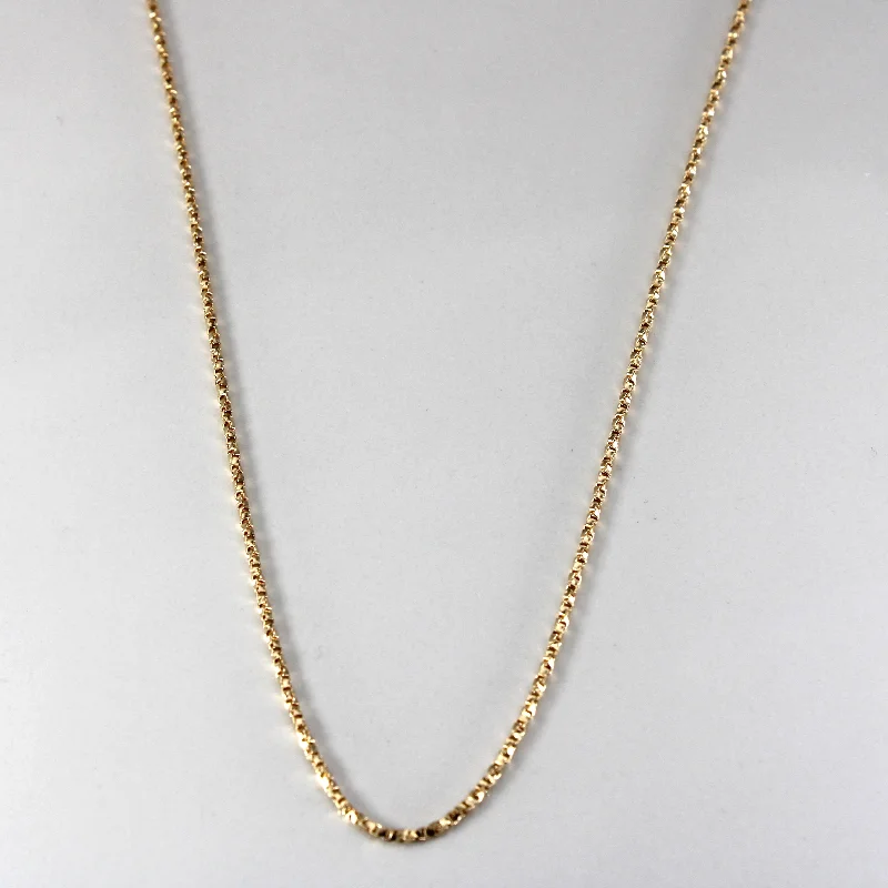 raw crystal cuff bracelet 10k Yellow Gold Twisted Box Chain | 24"|