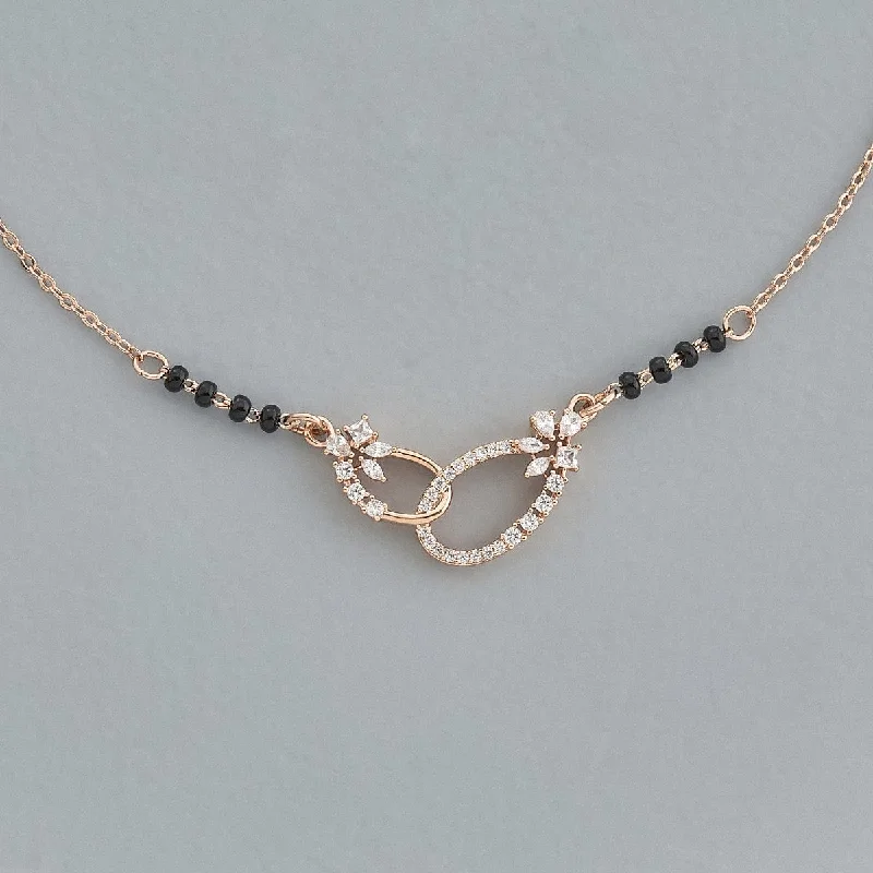 personalized engraved locket Zircon Mangalsutra 170706