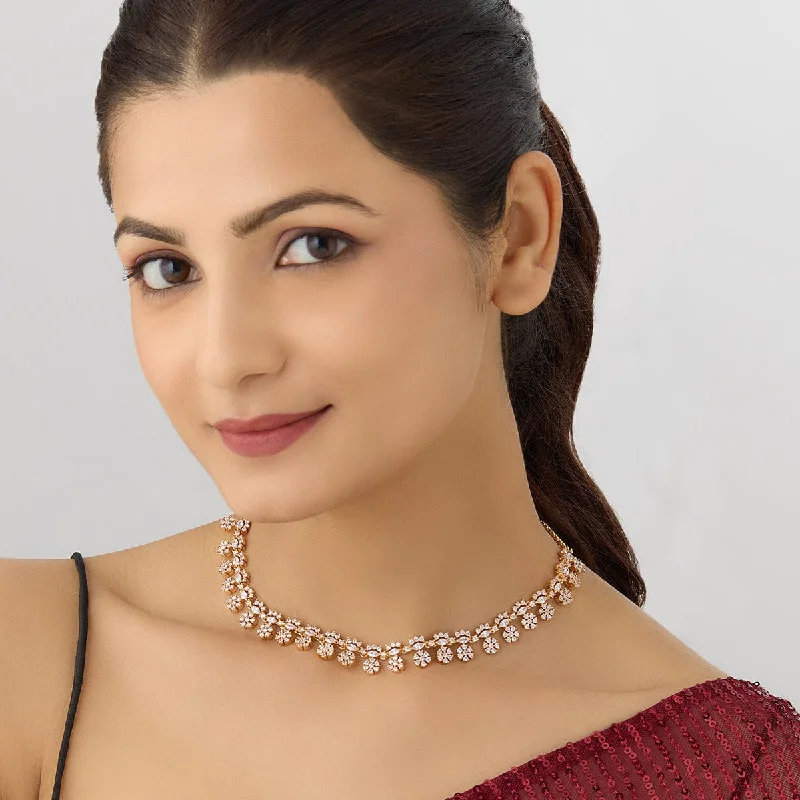 dainty heart charm necklace Zircon Necklace 160300