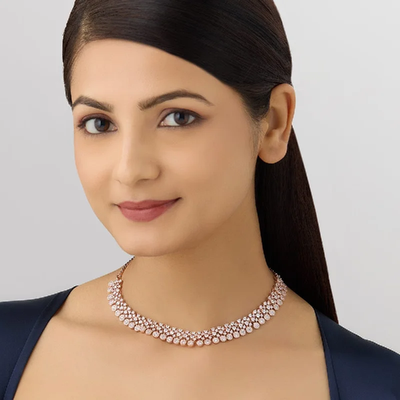 petite diamond promise ring Zircon Necklace 160345
