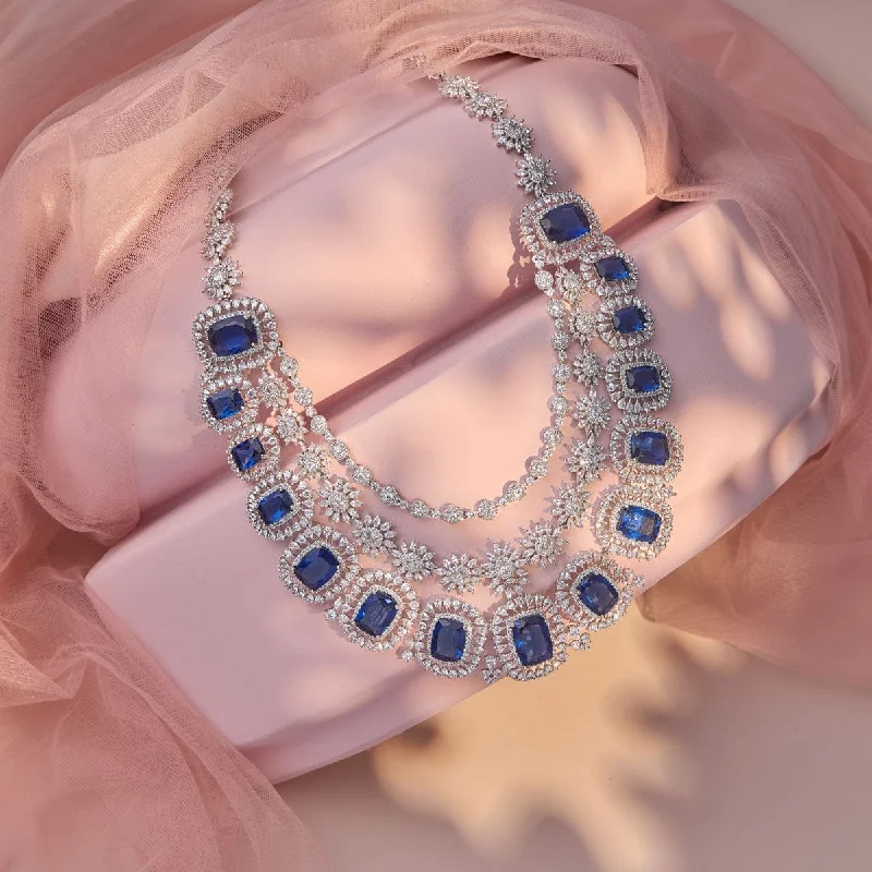 rose gold cubic zirconia earrings Zircon Necklace 160363
