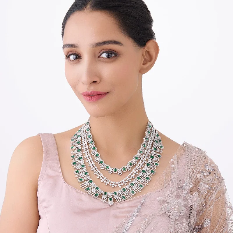 minimalist diamond stud earrings Zircon Necklace 163791