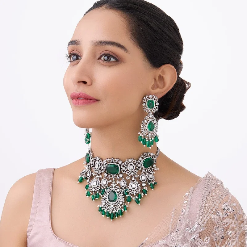 crystal drop earrings elegant Zircon Necklace 163815